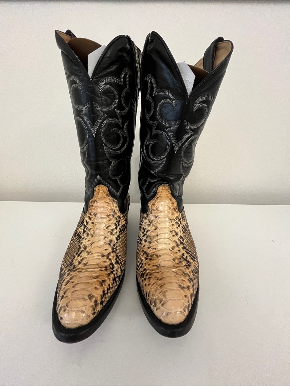 Vintage Trinity River Boot Co. Snakeskin Print Western Cowboy Boots Women’s 8.5D